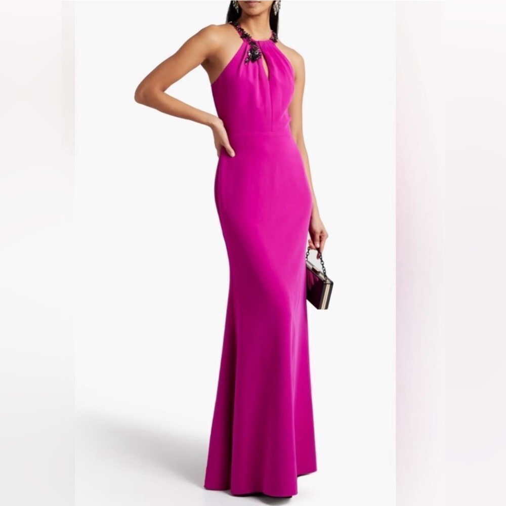 Marchesa Notte Embellished crepe gown new with tags size 8